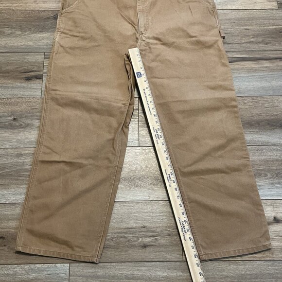 Men's Carhartt Duck Cavas Jeans SZ 40x30 Tan Brown Cotton Work Casual B11 BRN - Picture 5 of 12
